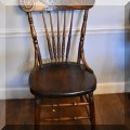 F24. Set of 6 antique oak pressed back chairs. 